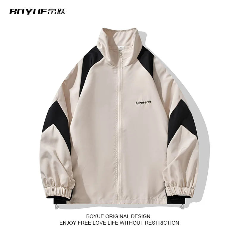 Boyue Color Blo Sports Jaet Men's Women's Autumn Winter Outdoor Workwear Functional Ins Sle Windbreaker Coat