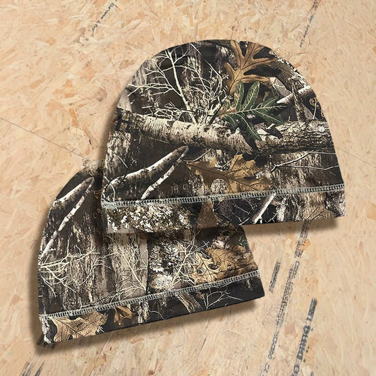 Retro Leaf Print Hip-Hop Pullover Hat Double-Layer Casual Versatile Men's And Women's Fashionable Trendy Single Item Cap